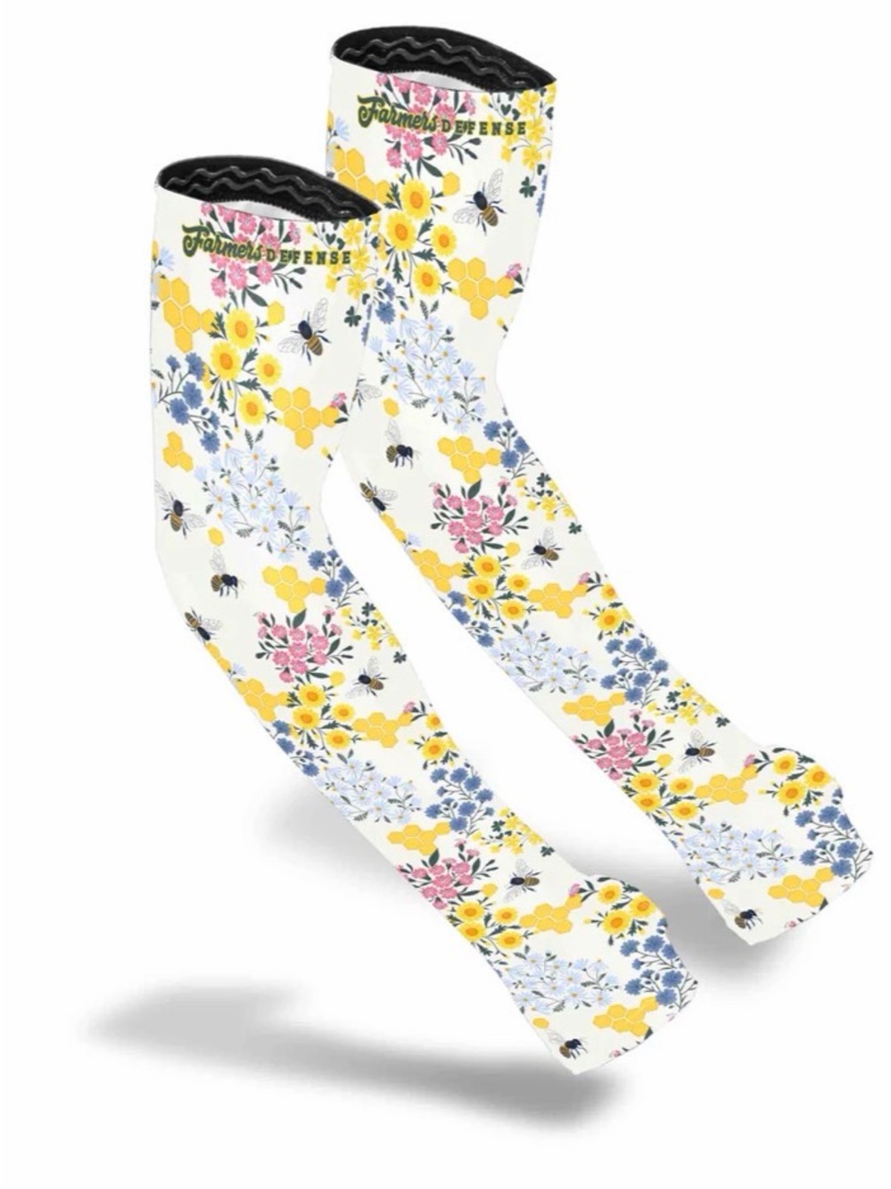 Gardening Sleeves: Save the bees design in cream - XS